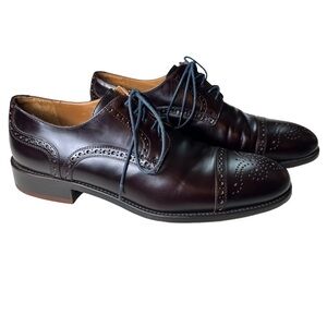 Lorens Men’s Leather Wing Tip Oxford Shoes. Size 41